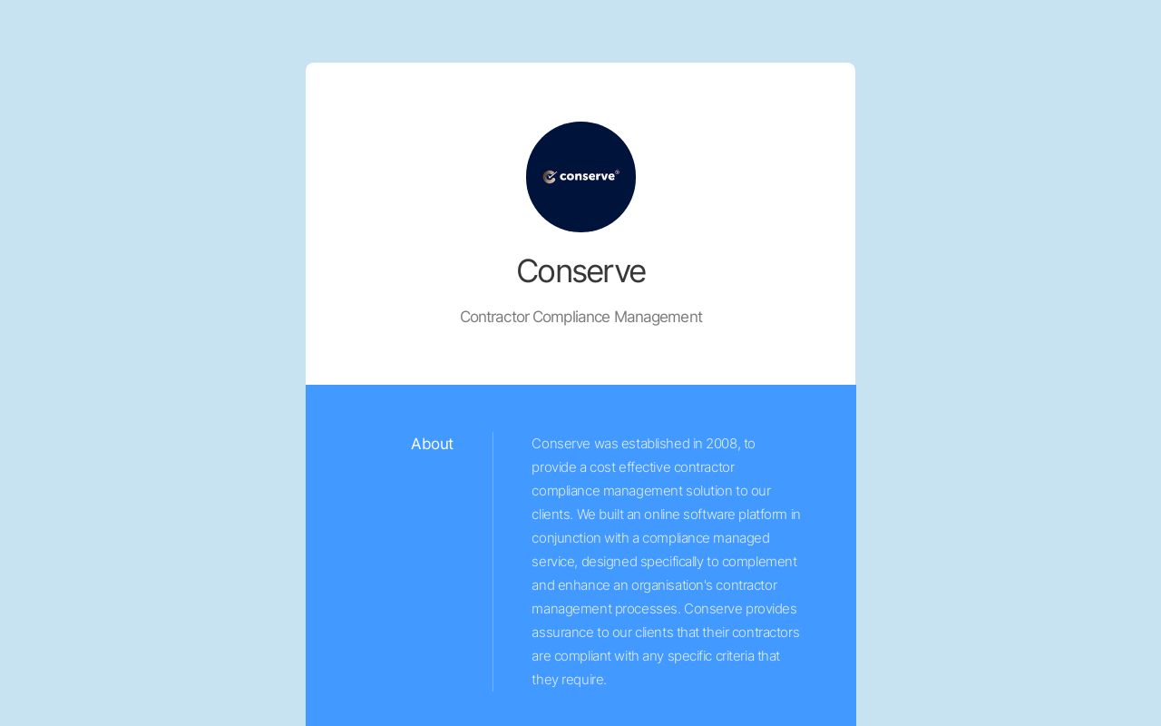 Carrd profile picture for @conserve